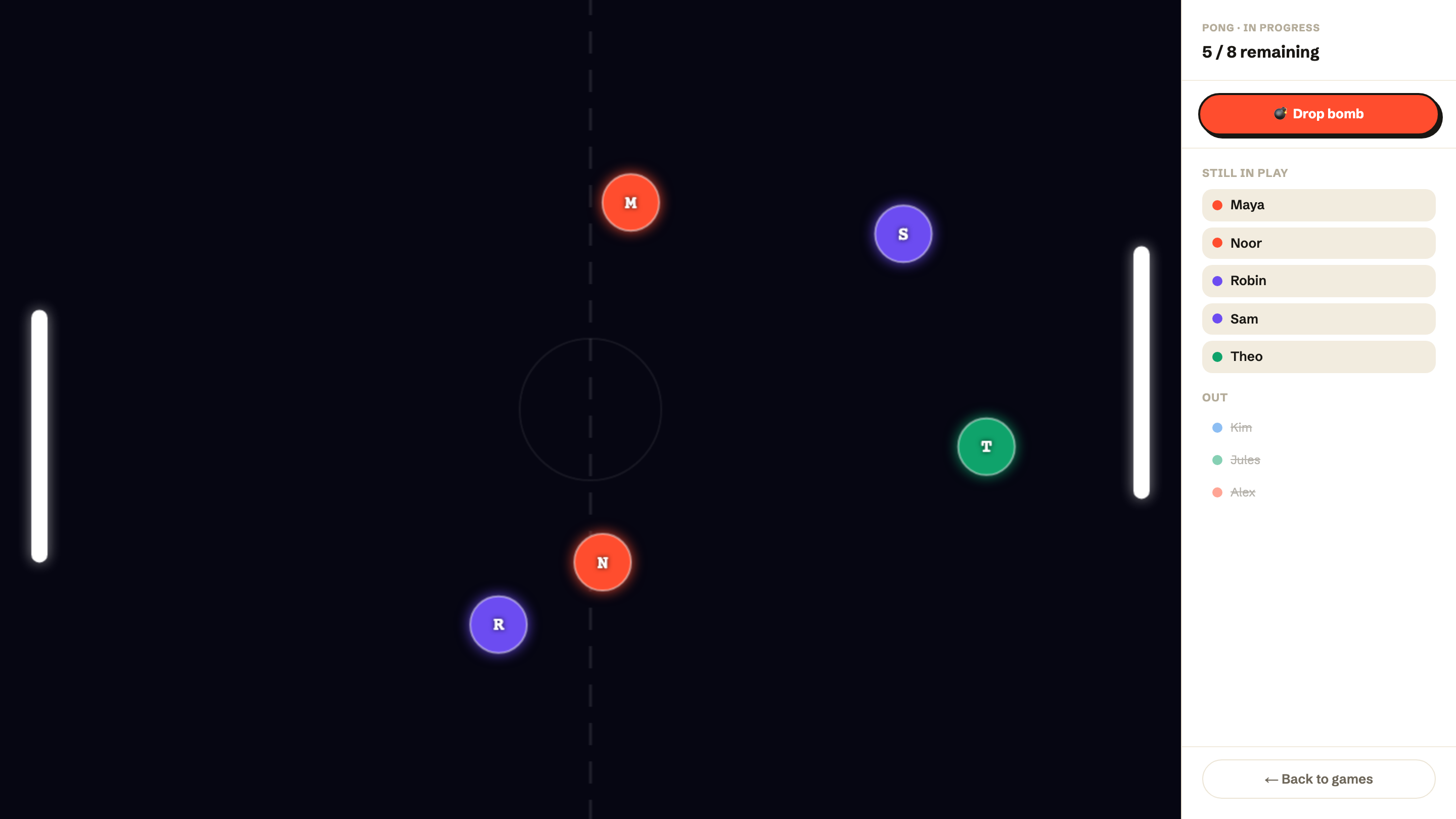 Pong gameplay