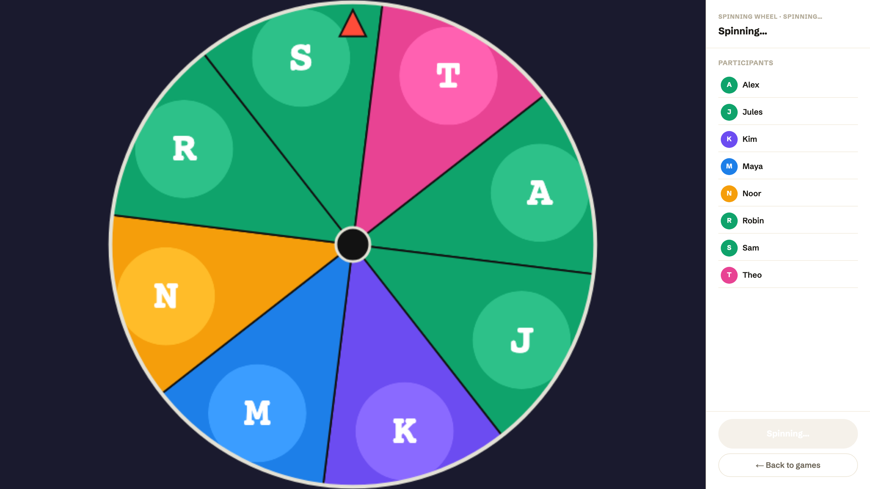 Spinning Wheel gameplay